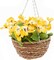 Realistic Artificial Flower Hanging Basket: Perfect for Indoor or Outdoor Decor
